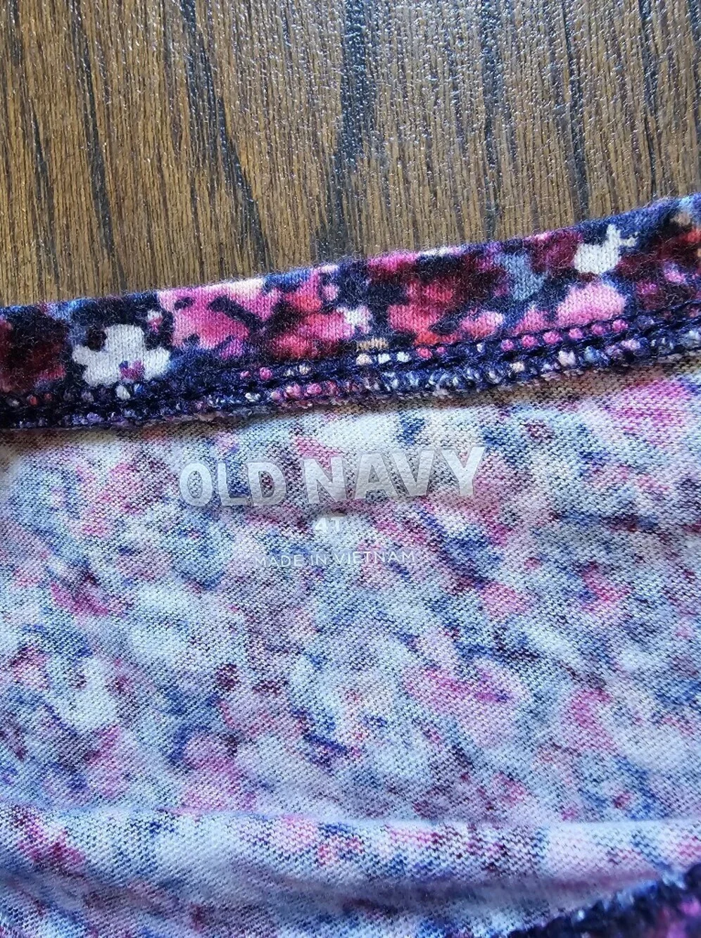 Old Navy Pink & Purple Floral Knit Top Size Girls 4T
